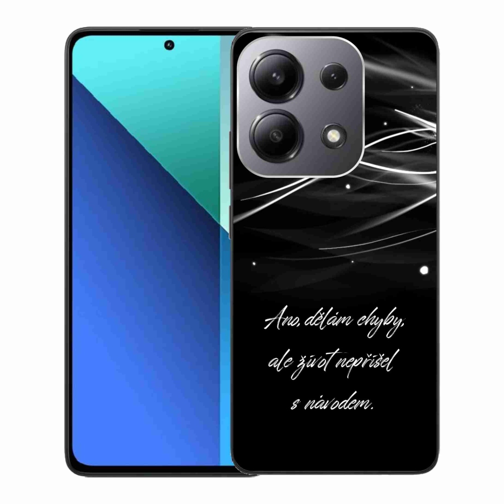 Gél borító mmCase a Xiaomi Redmi Note 13-hoz - idézem fekete háttérrel