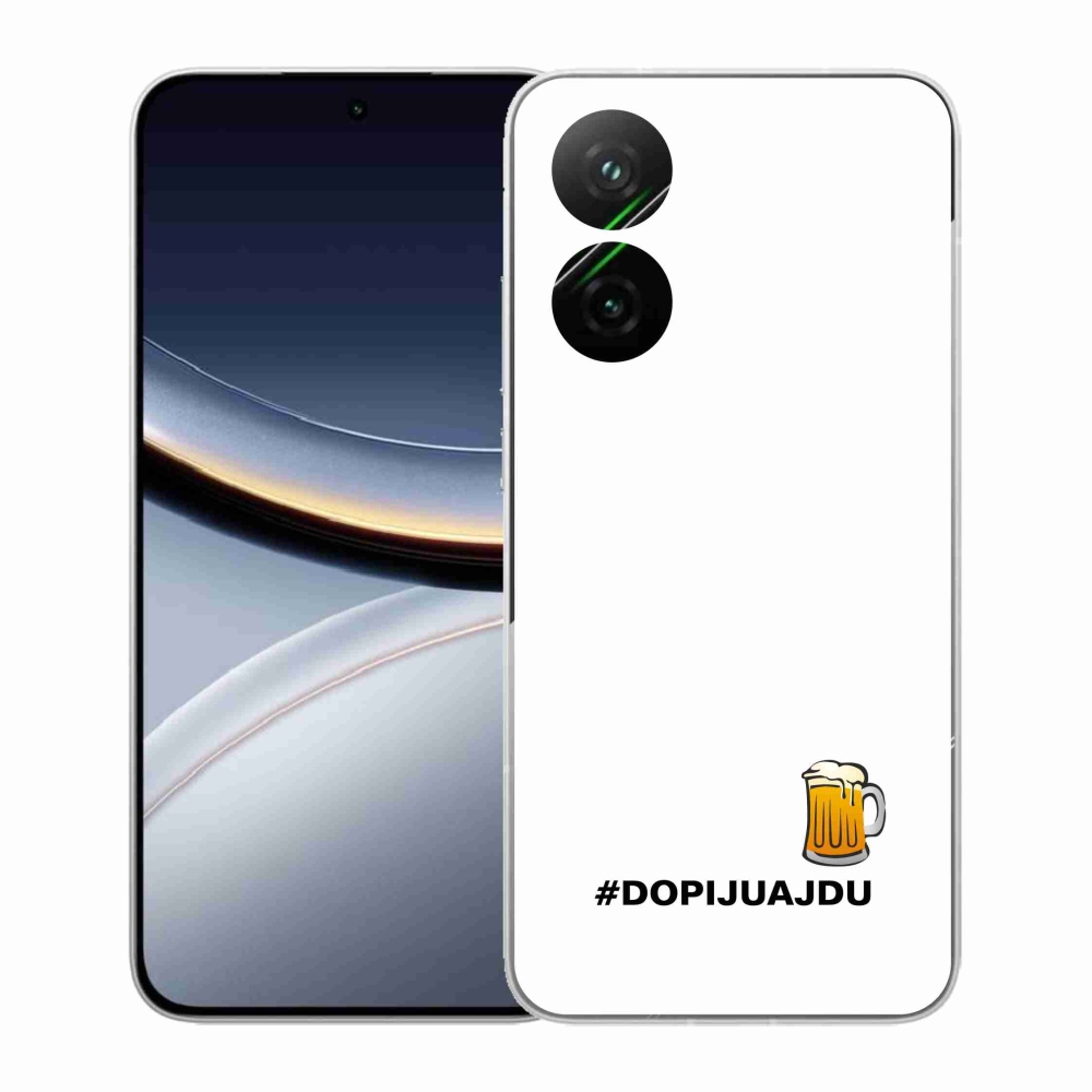 Gél borító mmCase a Xiaomi Poco F7 5G-hez - sör motívum 1 fehér háttérrel