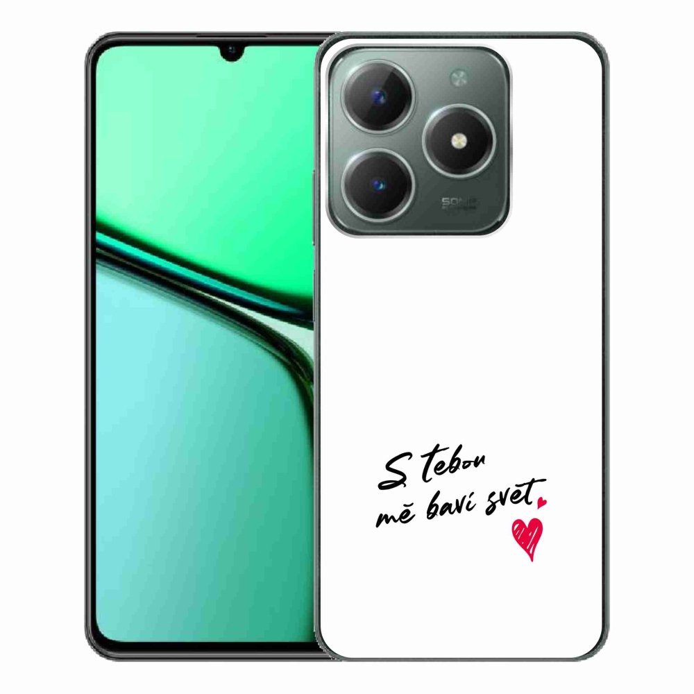 Gél borító mmCase a Realme C61 készülékhez - szerelmes szöveg 1 fehér háttér