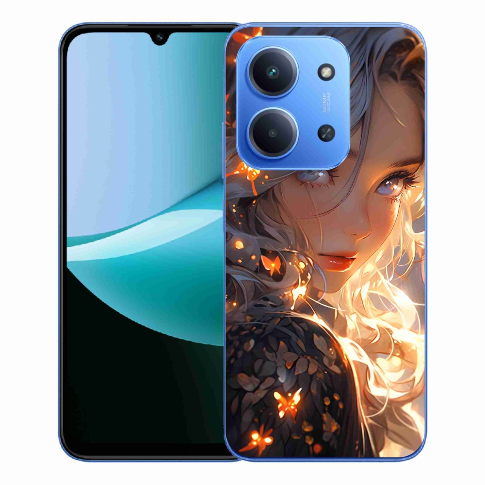 Gél borítás mmCase a Xiaomi Redmi 15C 4G/5G (173mm) - lány és pillangók