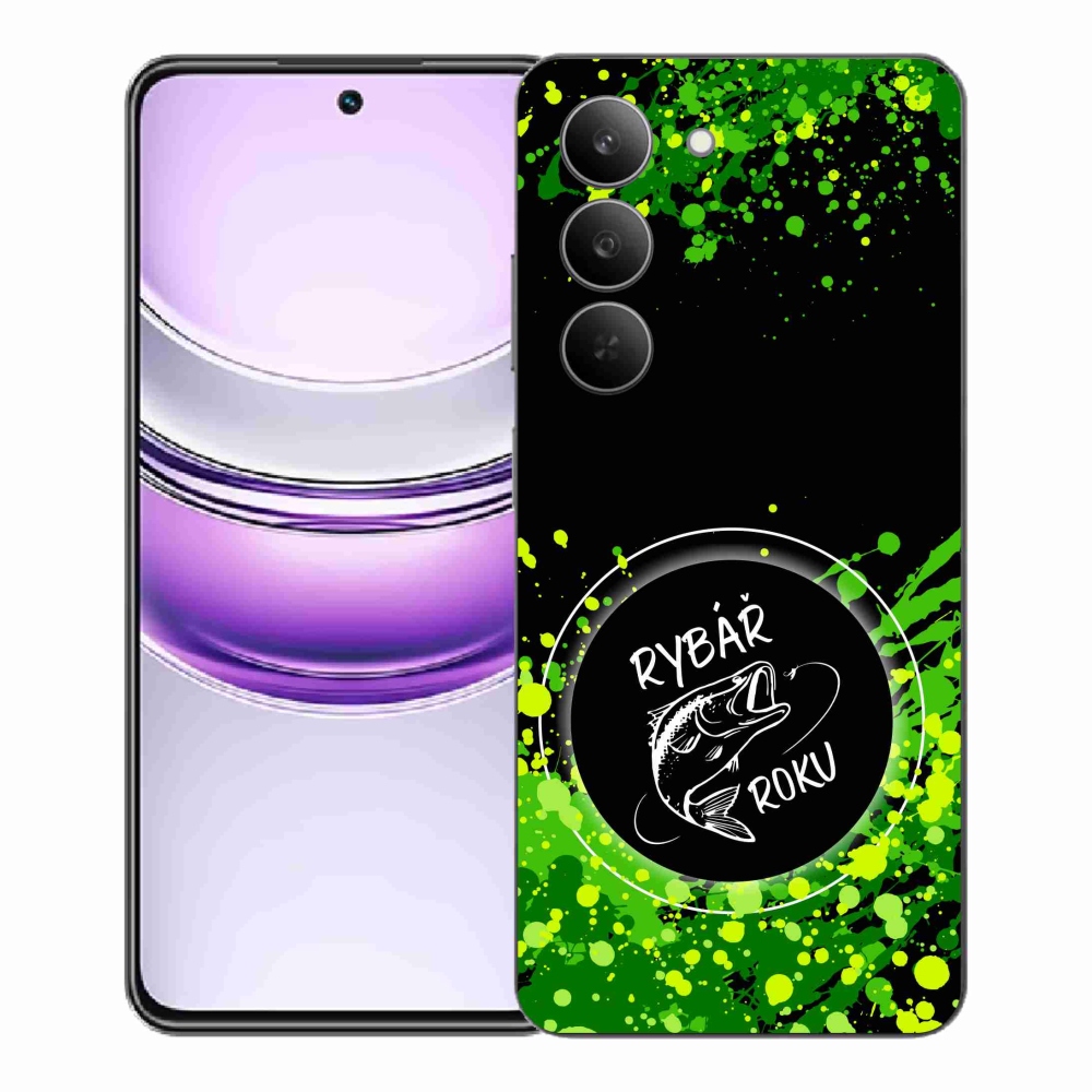 Gél borító mmCase a Realme 14x 5G-n - az év halászának fekete háttere