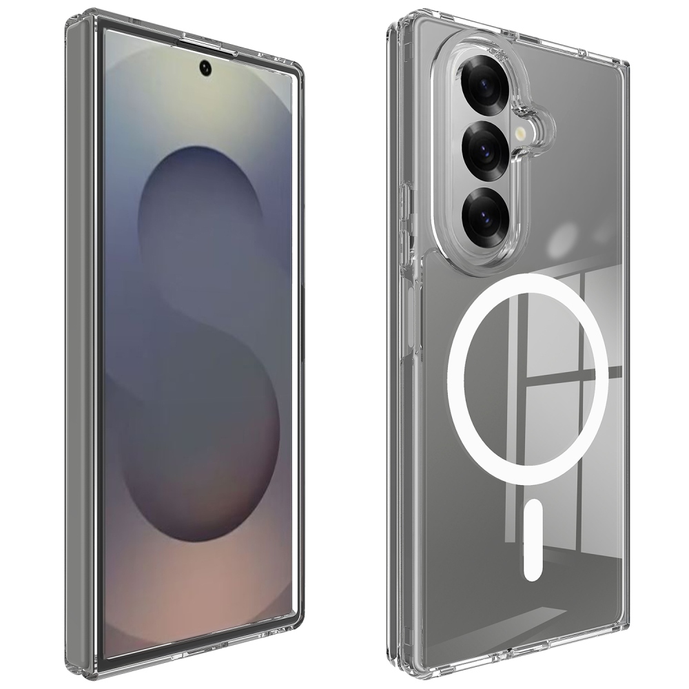 Akril zselés tok szilárd hátlappal és MagSafe a Samsung Galaxy Z Fold7 5G készülékre - átlátszó