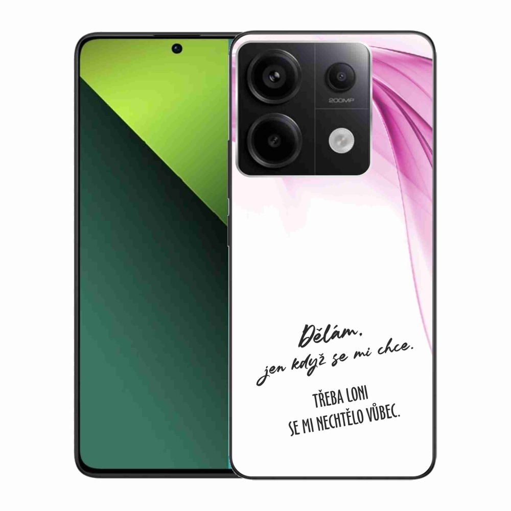 Gél borító mmCase a Xiaomi Redmi Note 13 Pro 5G/Poco X6 5G számára - vicces szöveg 12 fehér háttérrel