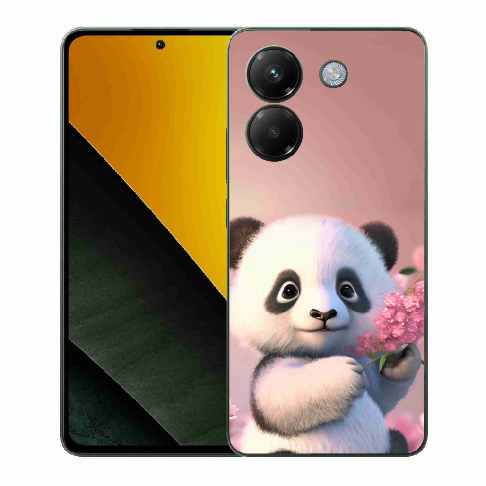 Gél borítás mmCase a Xiaomi Poco M7 Pro 5G számára - aranyos panda