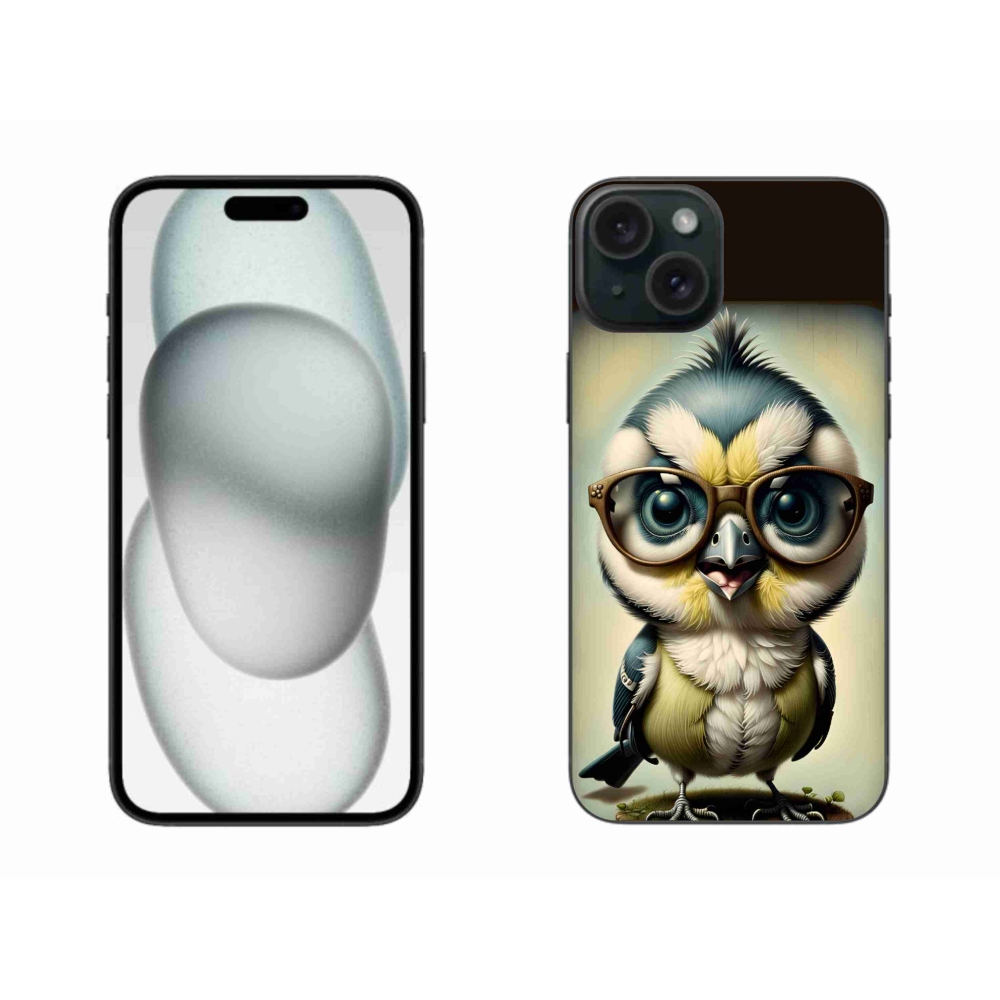 Zselés borítás mmCase iPhone 15 Plus készülékhez - kölyök szemüveggel