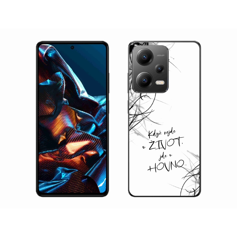 Gél borító mmCase a Xiaomi Redmi Note 12 Pro 5G-hez - vicces szöveg 16 fehér háttérrel