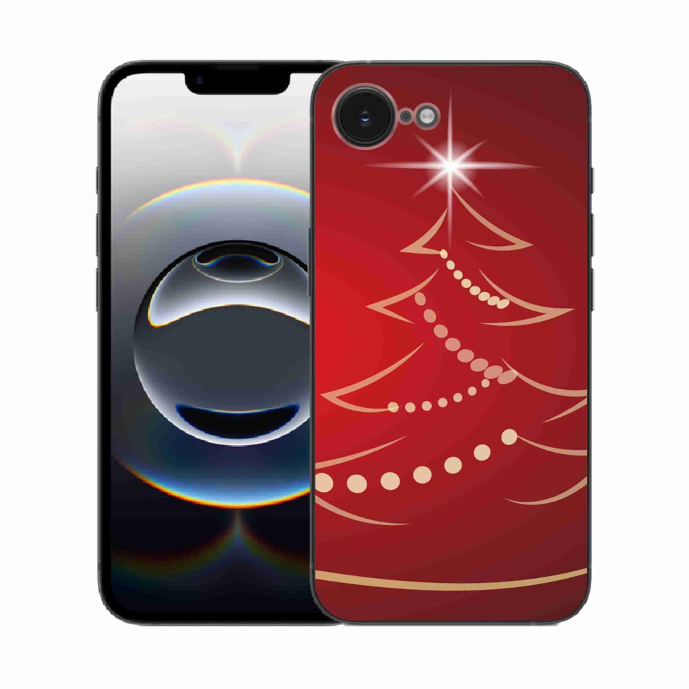 Gél borító mmCase iPhone 16e készülékhez - karácsonyfa karikatúra