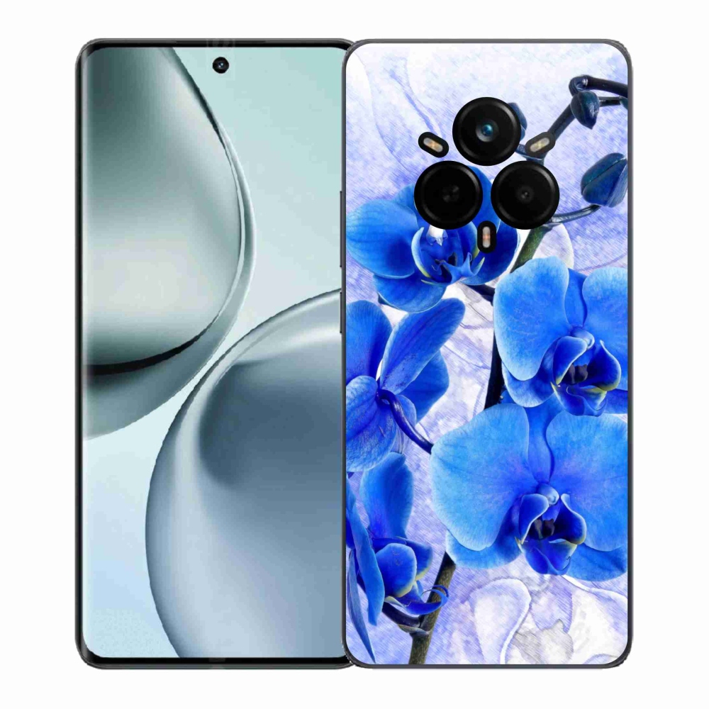 Zselés borítás mmCase a Realme 14 Pro+ 5G készülékhez - kék virágok