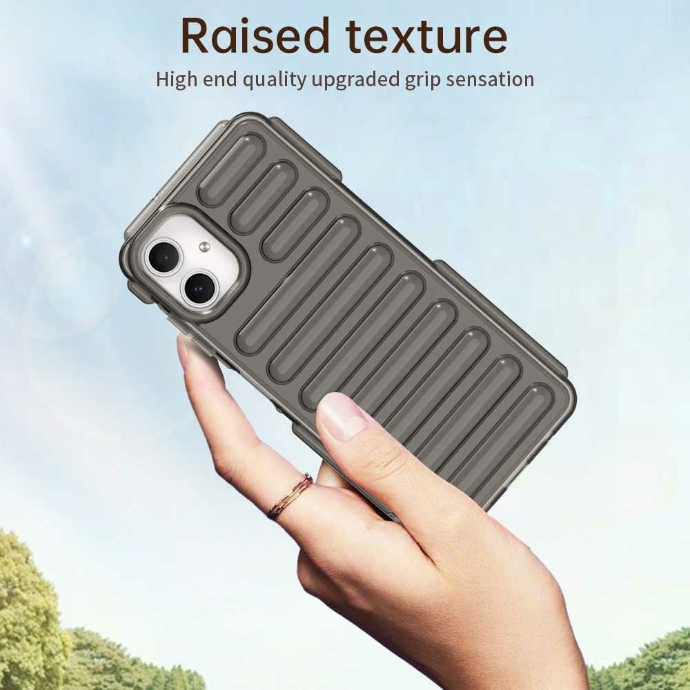 Csíkos tartós borító Samsung Galaxy A06 4G készülékhez - szürke