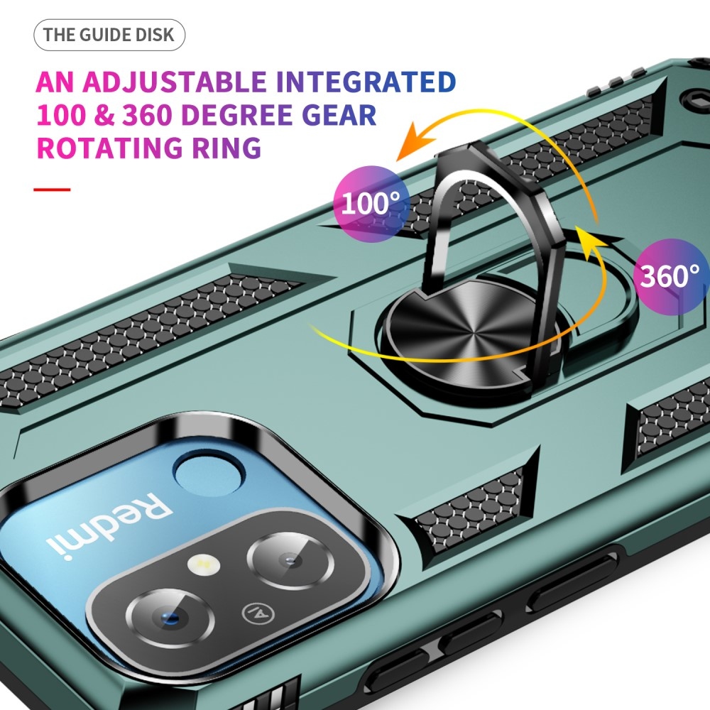 Gyűrűálló borítás Xiaomi Redmi 12C-hez - zöld