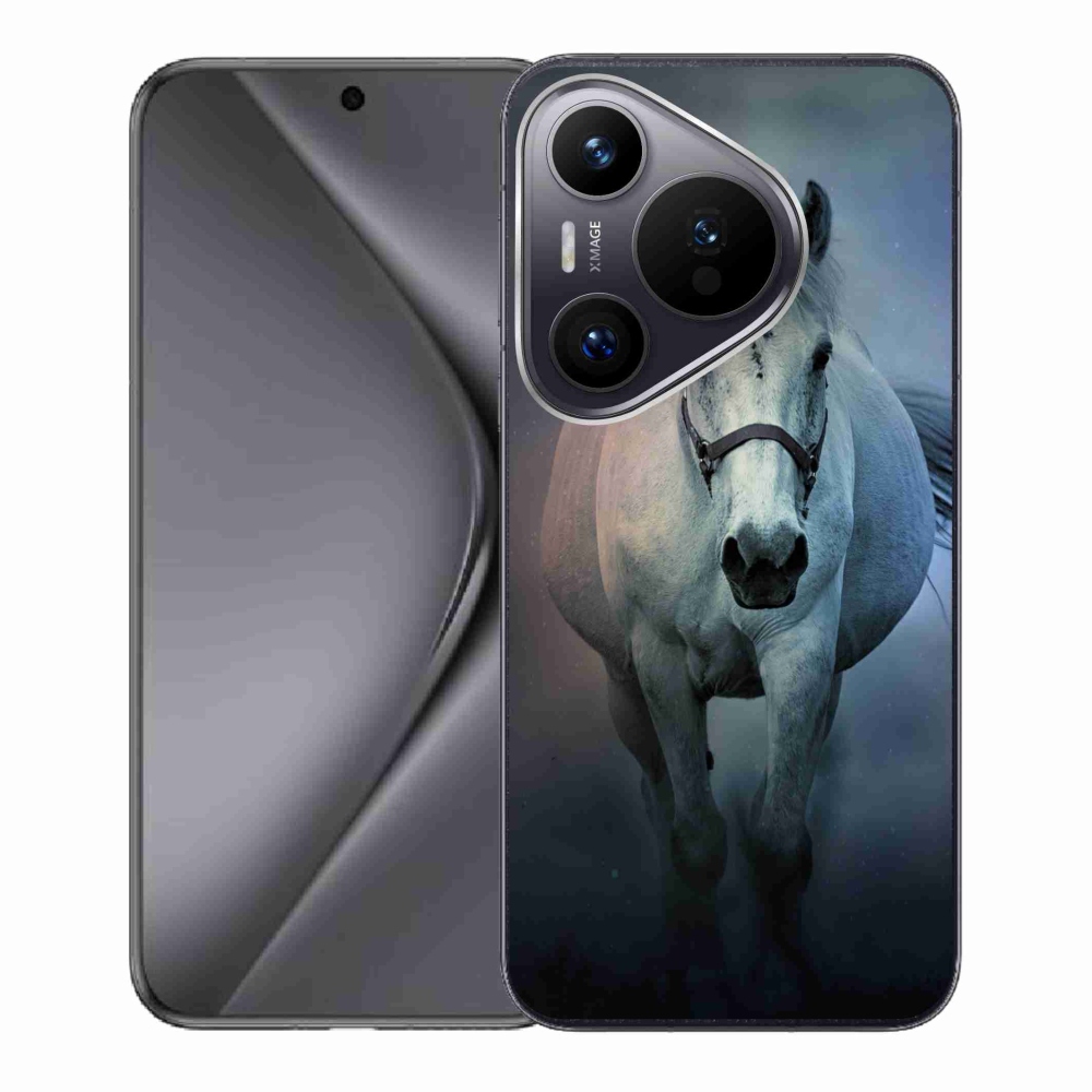 Gél tok mmCase a Huawei Pura 70 számára - futó fehér ló