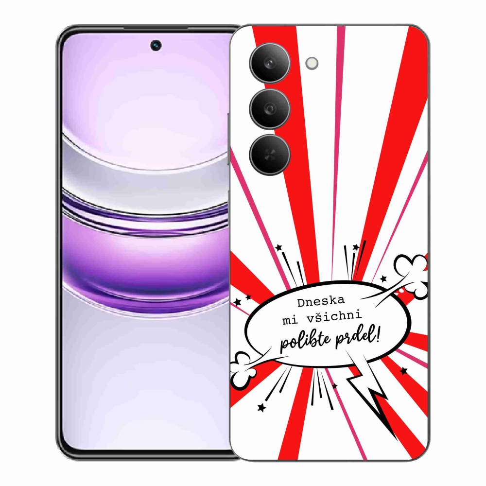 Gél borító mmCase a Realme 14x 5G készülékhez - vicces szöveg 15 fehér háttérrel