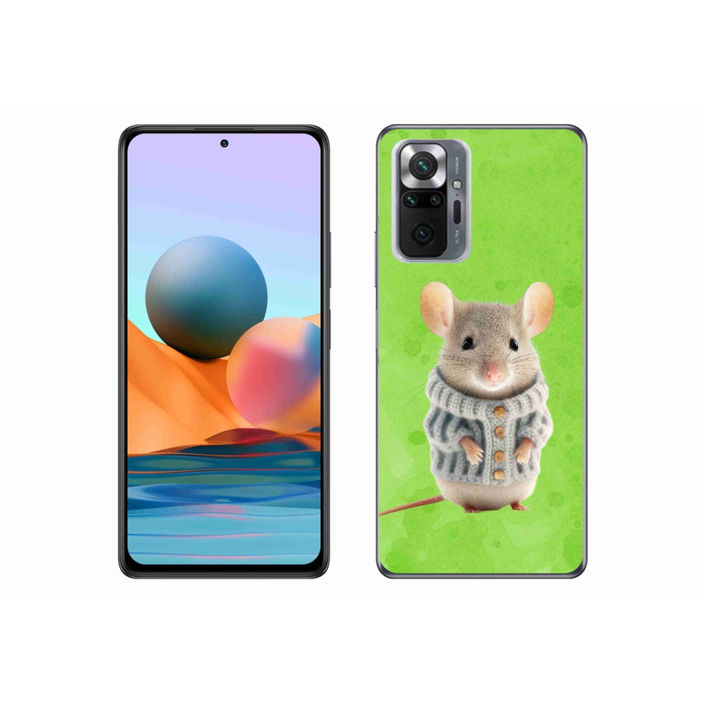 Gél borítás mmCase a Xiaomi Redmi Note 10 Pro készülékhez - egér pulóverben