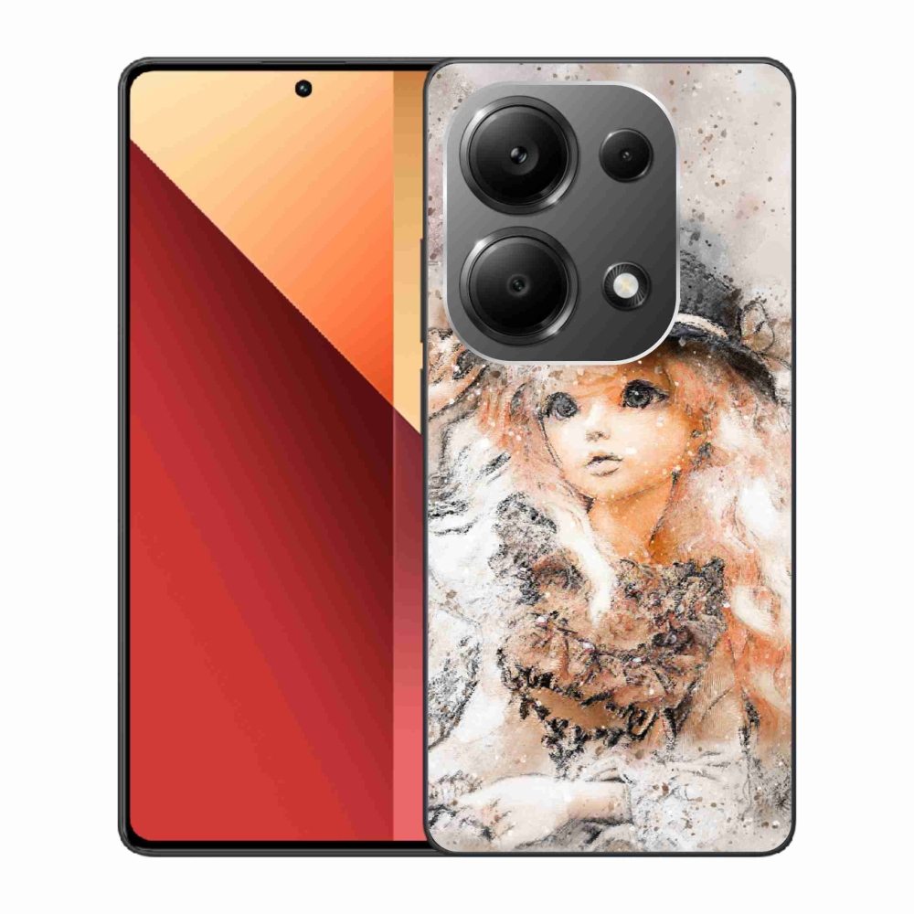 Gél borítás mmCase a Xiaomi Redmi Note 13 Pro 4G/Poco M6 Pro számára - lány kalapban