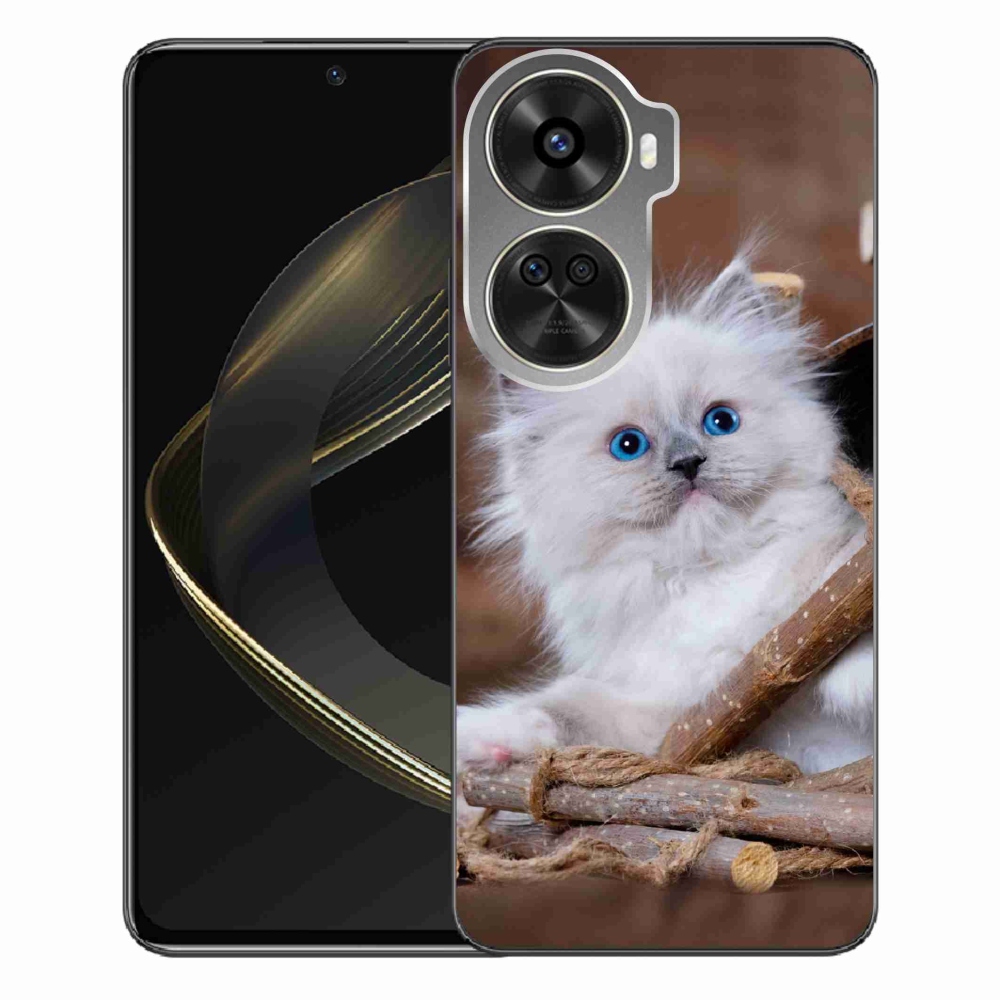 Gél borítás mmCase a Huawei Nova 12 SE-hez - fehér cica