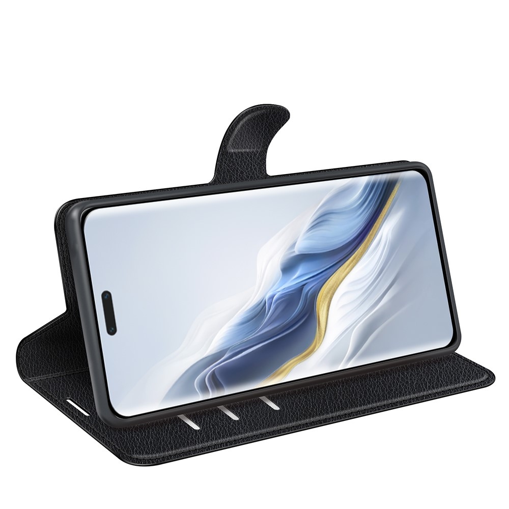 Litchi könyv tok a Honor Magic 6 Pro 5G készülékhez - fekete