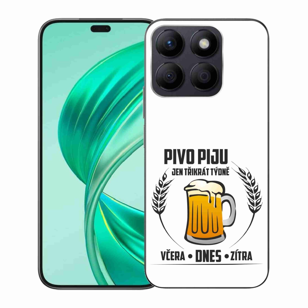 Gél borítás mmCase a Honor X8b készülékhez - sör motívum fehér háttérrel