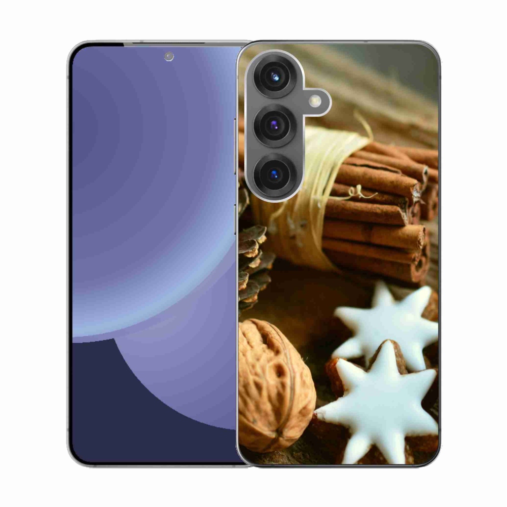 Gél borítás mmCase Samsung Galaxy S25 készülékhez - fahéj és mézeskalács