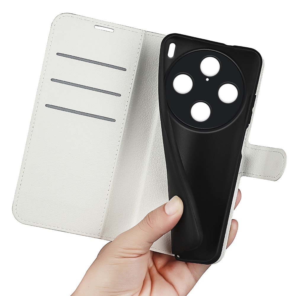 Litchi könyv tok a Vivo X100 Pro 5G-hez - fehér