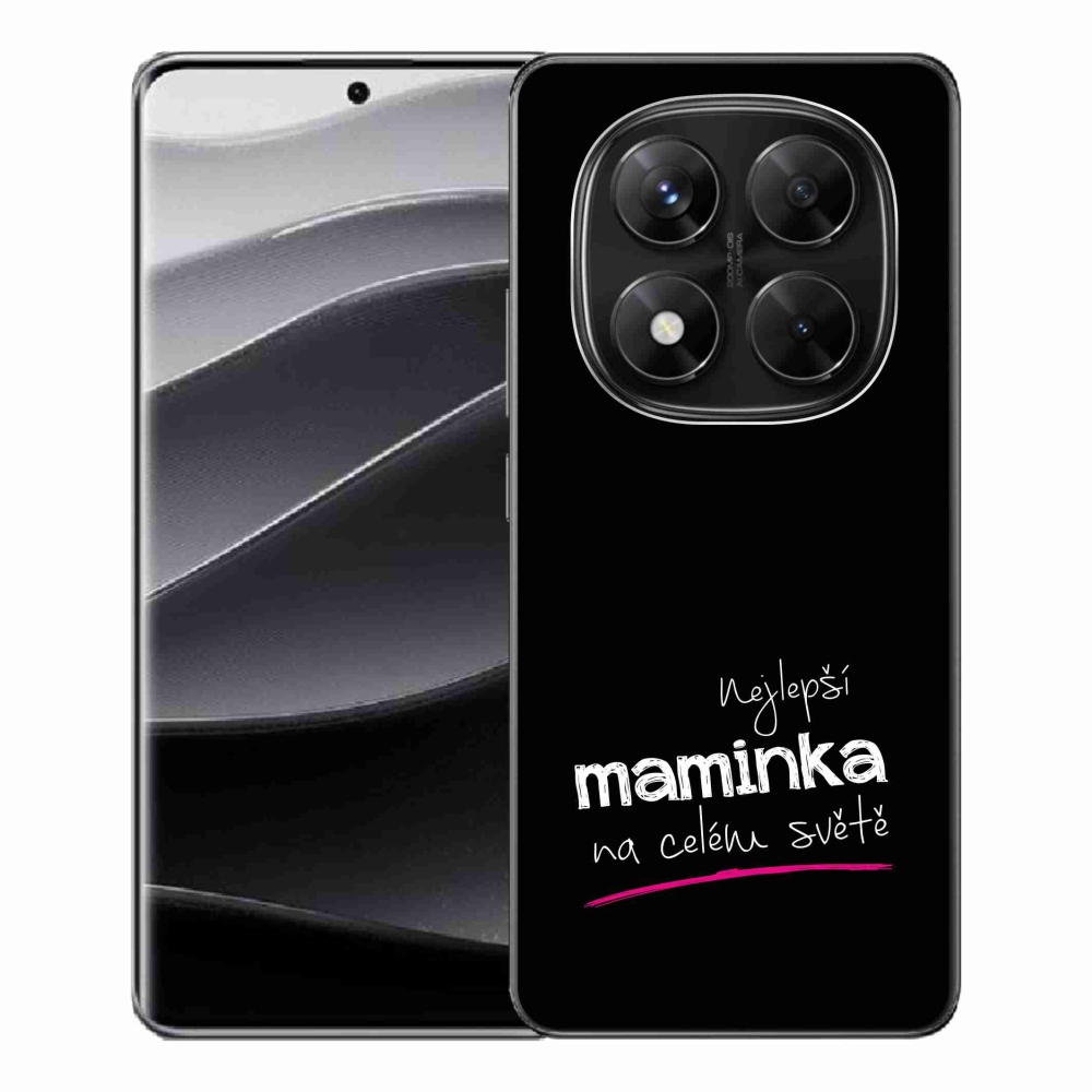 Gél borító mmCase a Xiaomi Redmi Note 14 Pro 5G/Poco X7 5G - legjobb anya 4 fekete háttérrel