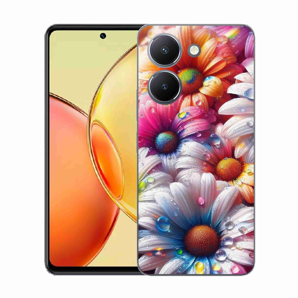 Zselés borítás mmCase a Vivo Y36-hoz - színes margaréták