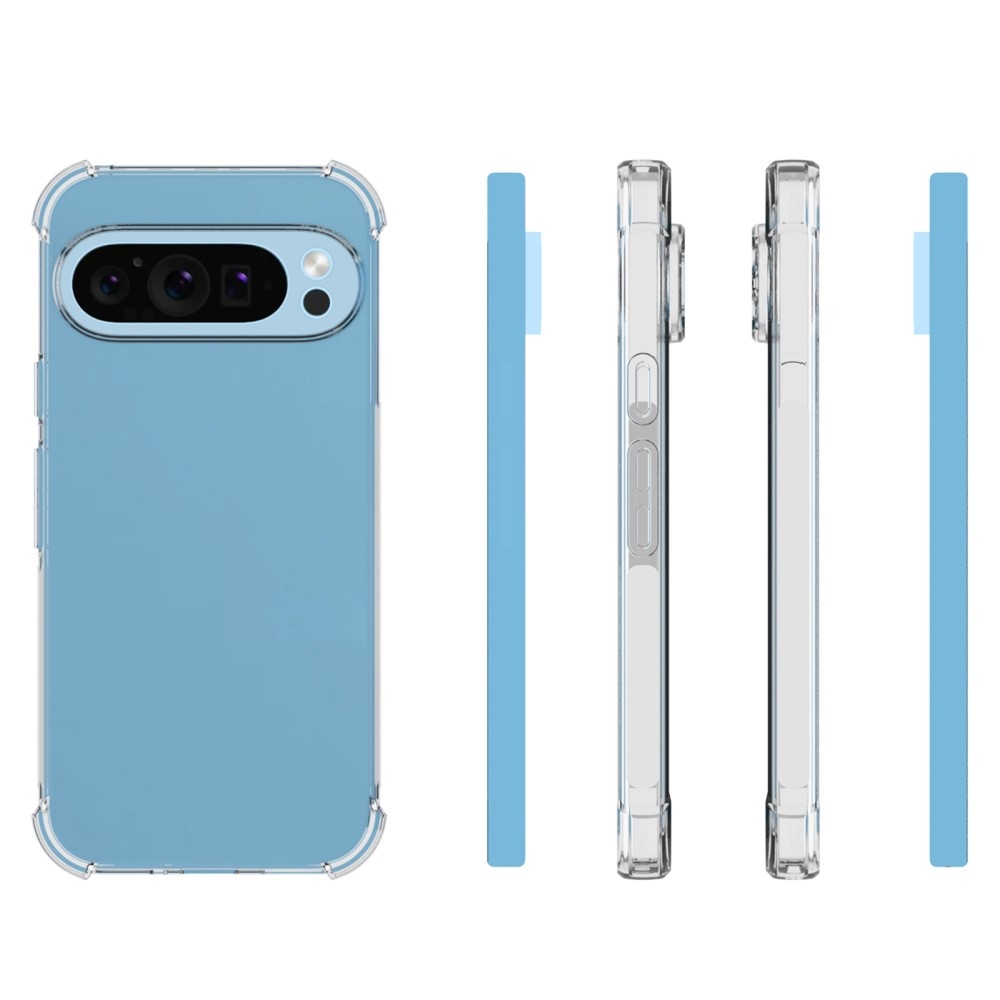 IDEWEI zselés tok megerősített sarkokkal a Google Pixel 9 Pro számára - átlátszó