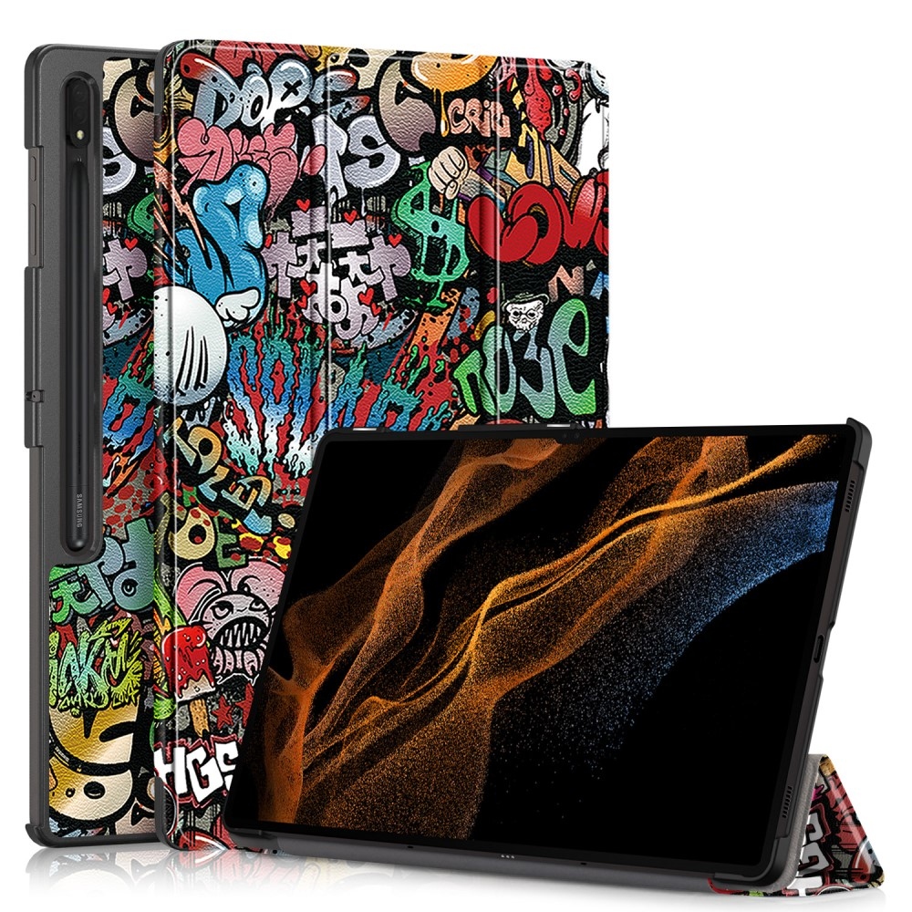 Nyomtatás intelligens záró tok Samsung Galaxy Tab S9 Ultra/Tab S10 Ultra - graffiti