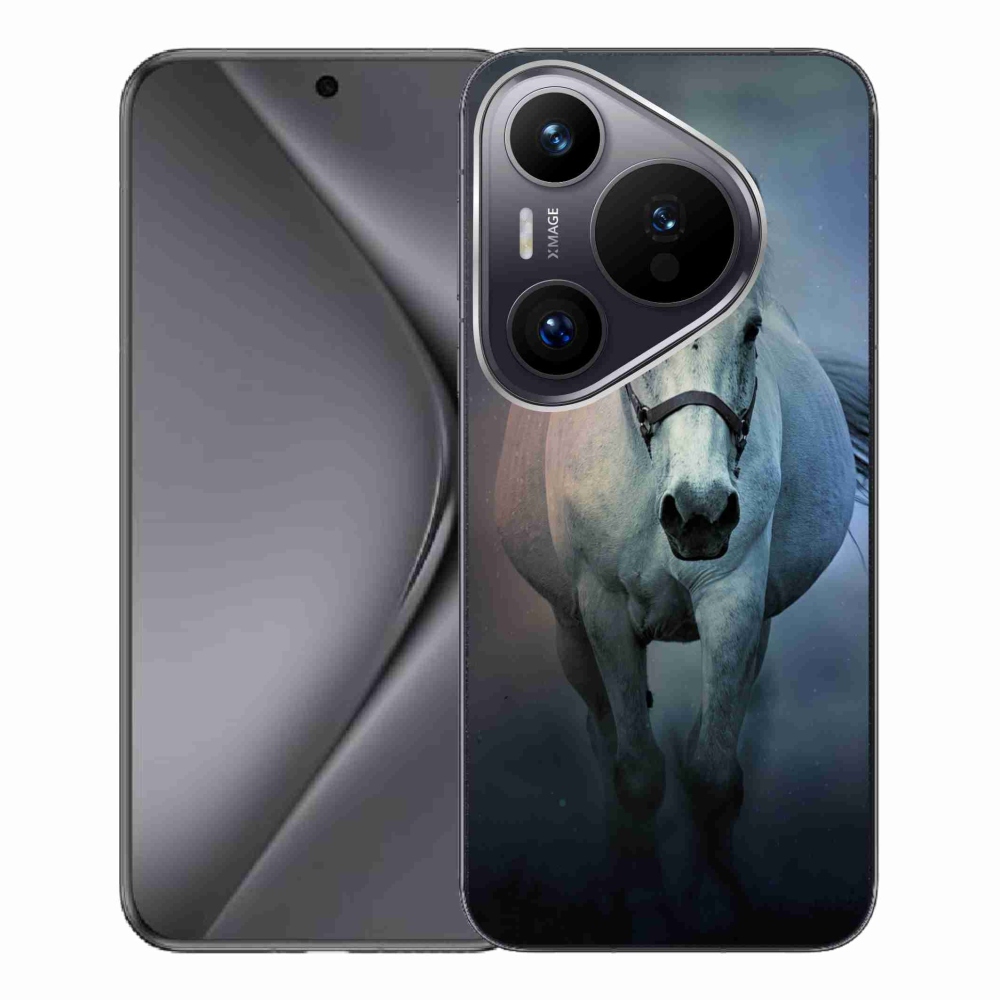 Gél tok mmCase a Huawei Pura 70 Pro számára - futó fehér ló