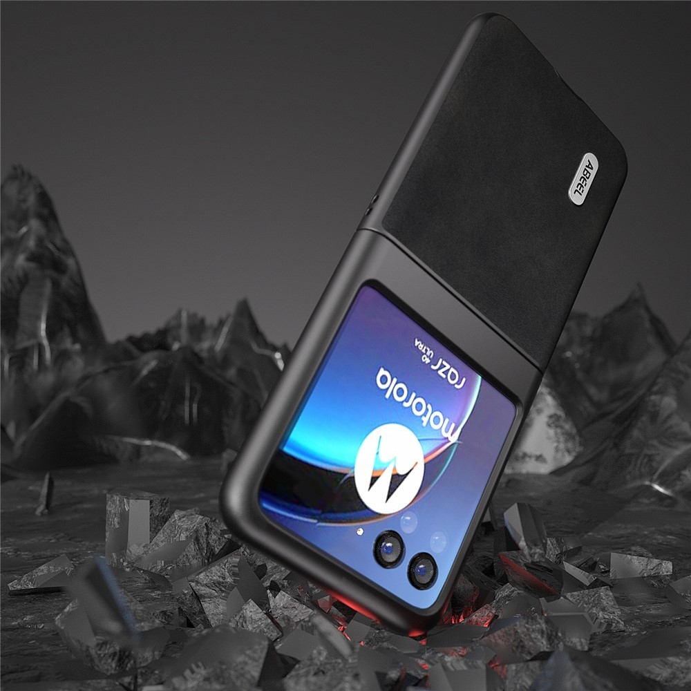 ABEEL műanyag tok kemény hátlappal a Motorola Razr 40 Ultra 5G készülékhez - fekete