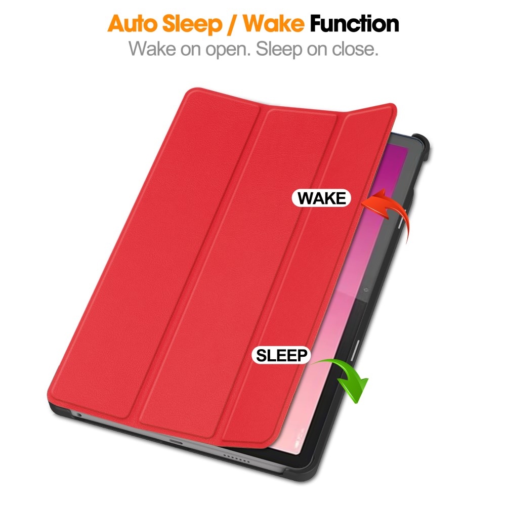 Ügyes záró tok Lenovo Tab M10 5G-hez - piros