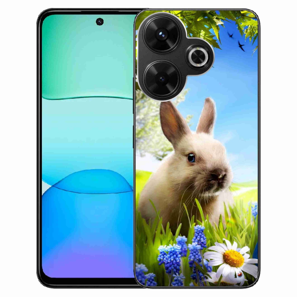 Gél borítás mmCase a Xiaomi Redmi 13 4G/Poco M6 4G - nyuszi számára