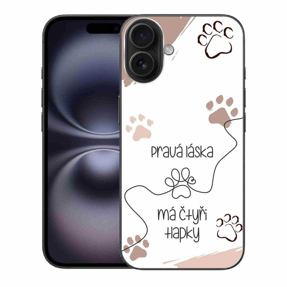 Gél borítás mmCase iPhone 16 Plus készülékhez - kutyamotívum 1 fehér háttér