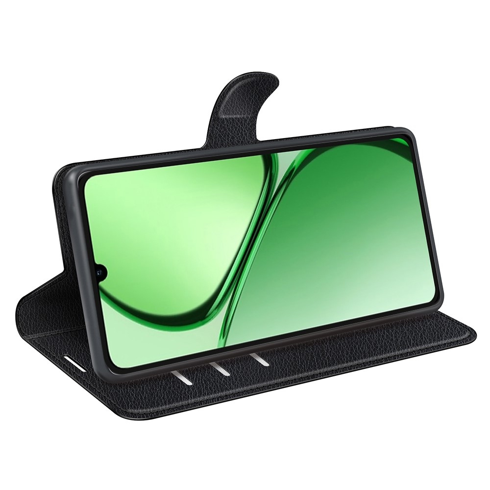 Litchi könyvtáska Realme C61/C63 készülékhez - fekete