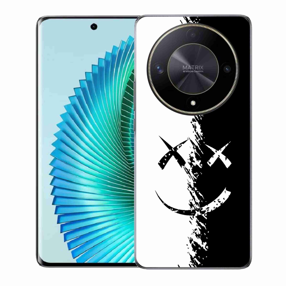 Gél borítás mmCase a Honor Magic 6 Lite 5G készülékhez - fekete-fehér mosolygó