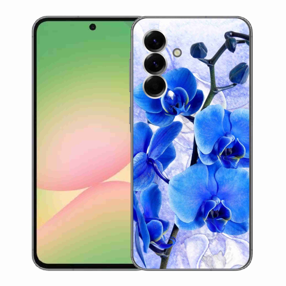 Gél védőhuzat mmCase Samsung Galaxy A56 5G - kék virágok