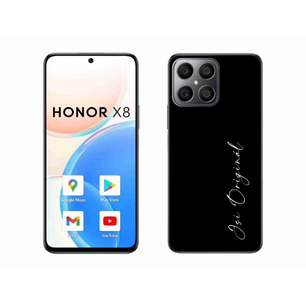 Gél borító mmCase a Honor X8 4G - Ön az eredeti fekete háttérrel