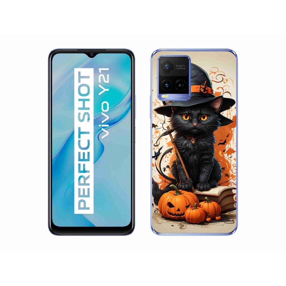 Zselés borítás mmCase a Vivo Y21/Y21s/Y33s modellhez - cat wizard