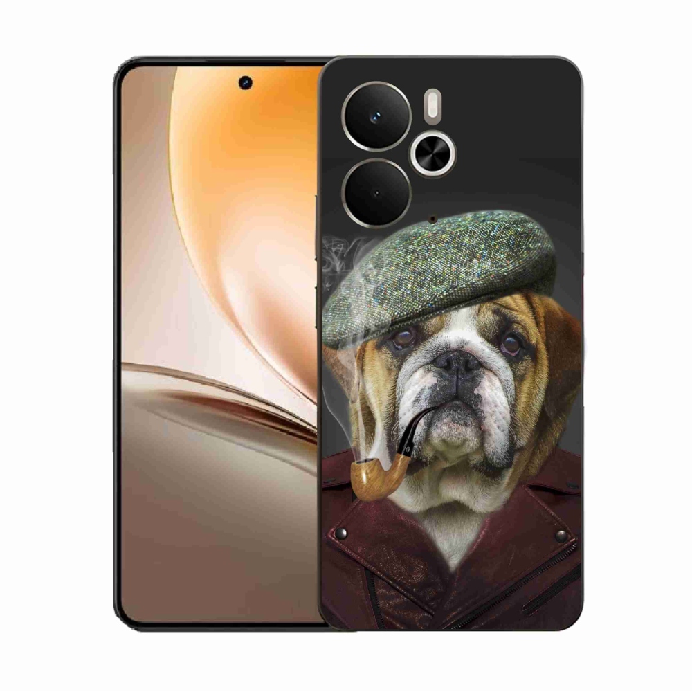 Gél borítás mmCase a Realme 14 5G/14T 5G számára - kutya csővel