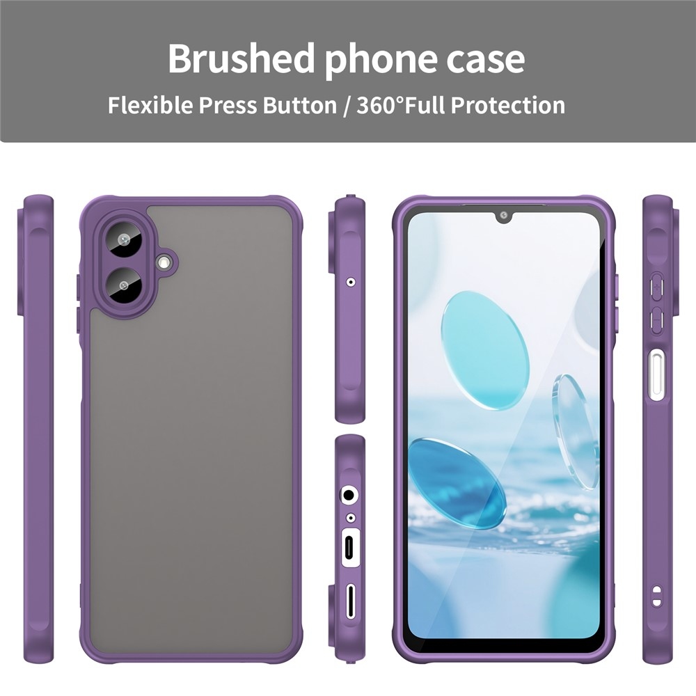 Zselés tok kemény hátlappal Samsung Galaxy A07 4G - lila