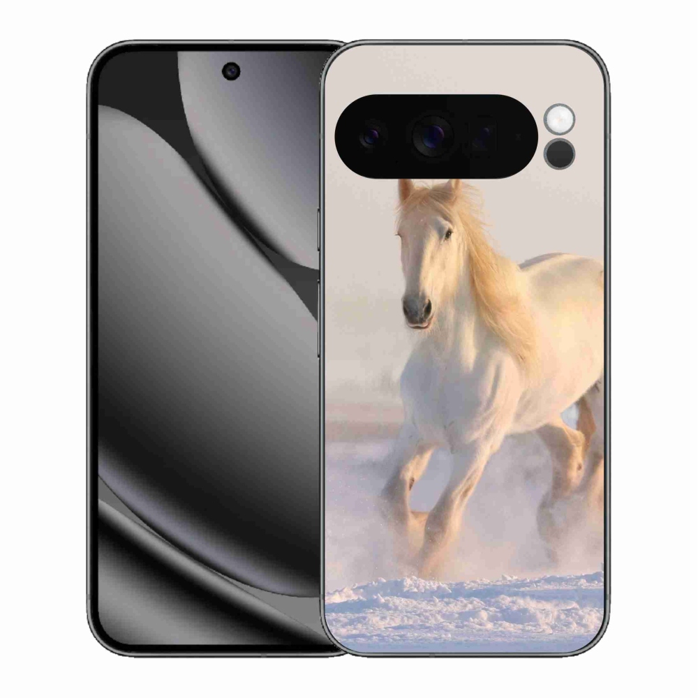 Zselés borítás mmCase a Google Pixel 10 Pro XL számára - ló a hóban