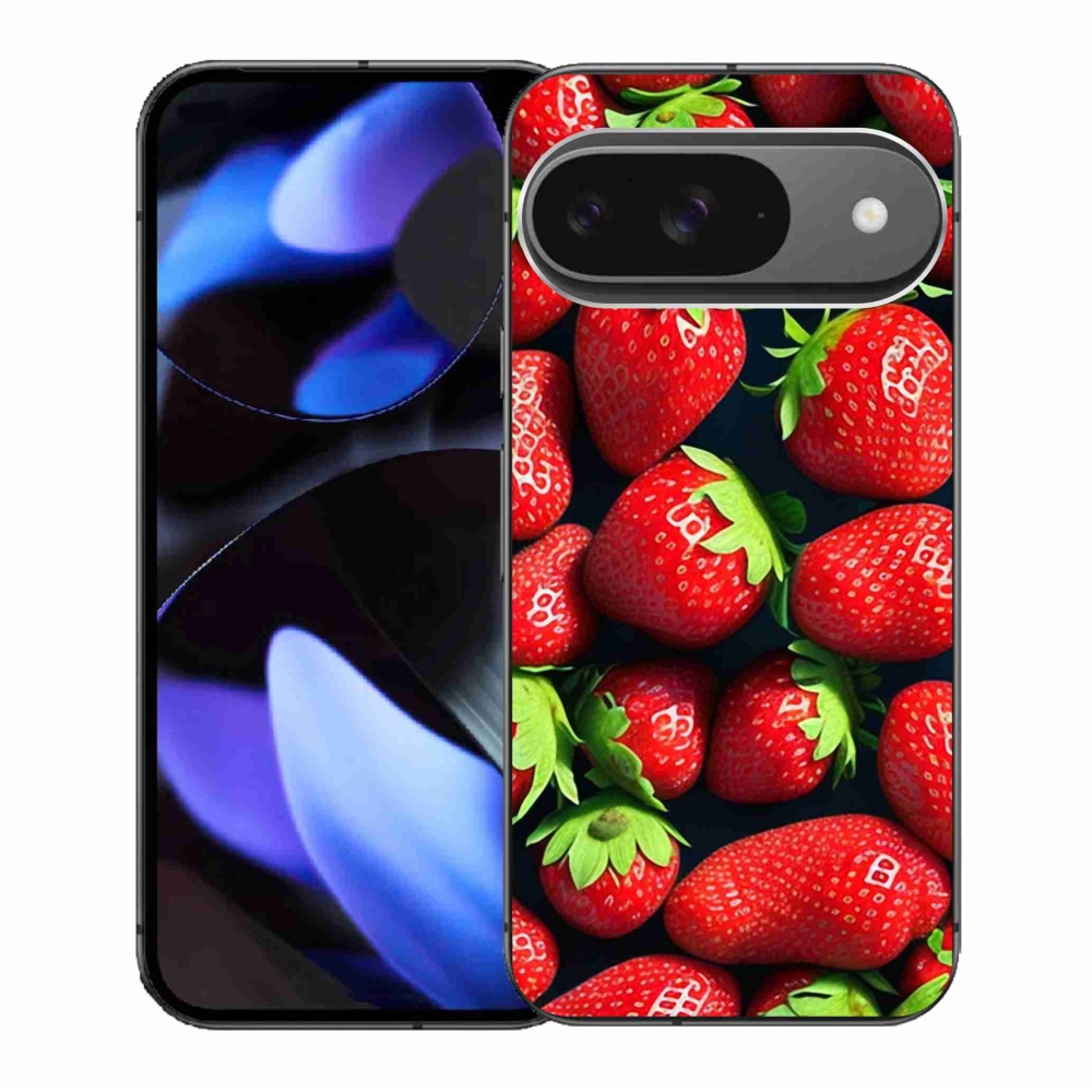 Zselés borítás mmCase a Google Pixel 9/9 Pro számára - eper