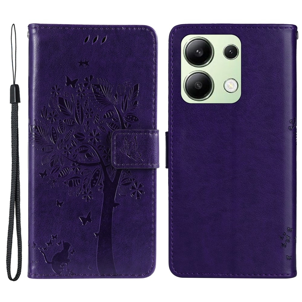 Fák könyve tok Xiaomi Redmi Note 13-hoz - sötétlila