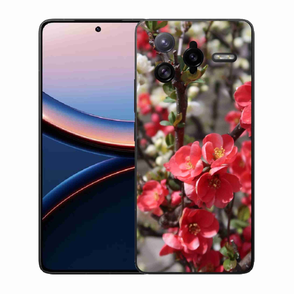 Gél borítás mmCase a Xiaomi Poco F7 Ultra számára - piros virágok