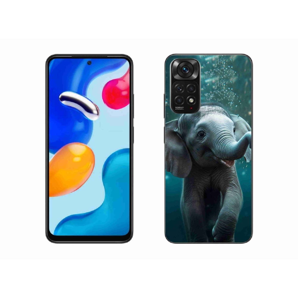 Gél borítás mmCase a Xiaomi Redmi Note 11 4G-hez - elefánt a víz alatt