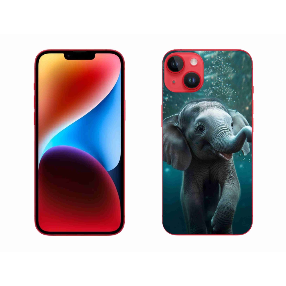 Zselés borítás mmCase iPhone 14 Plus készülékhez - elefánt a víz alatt