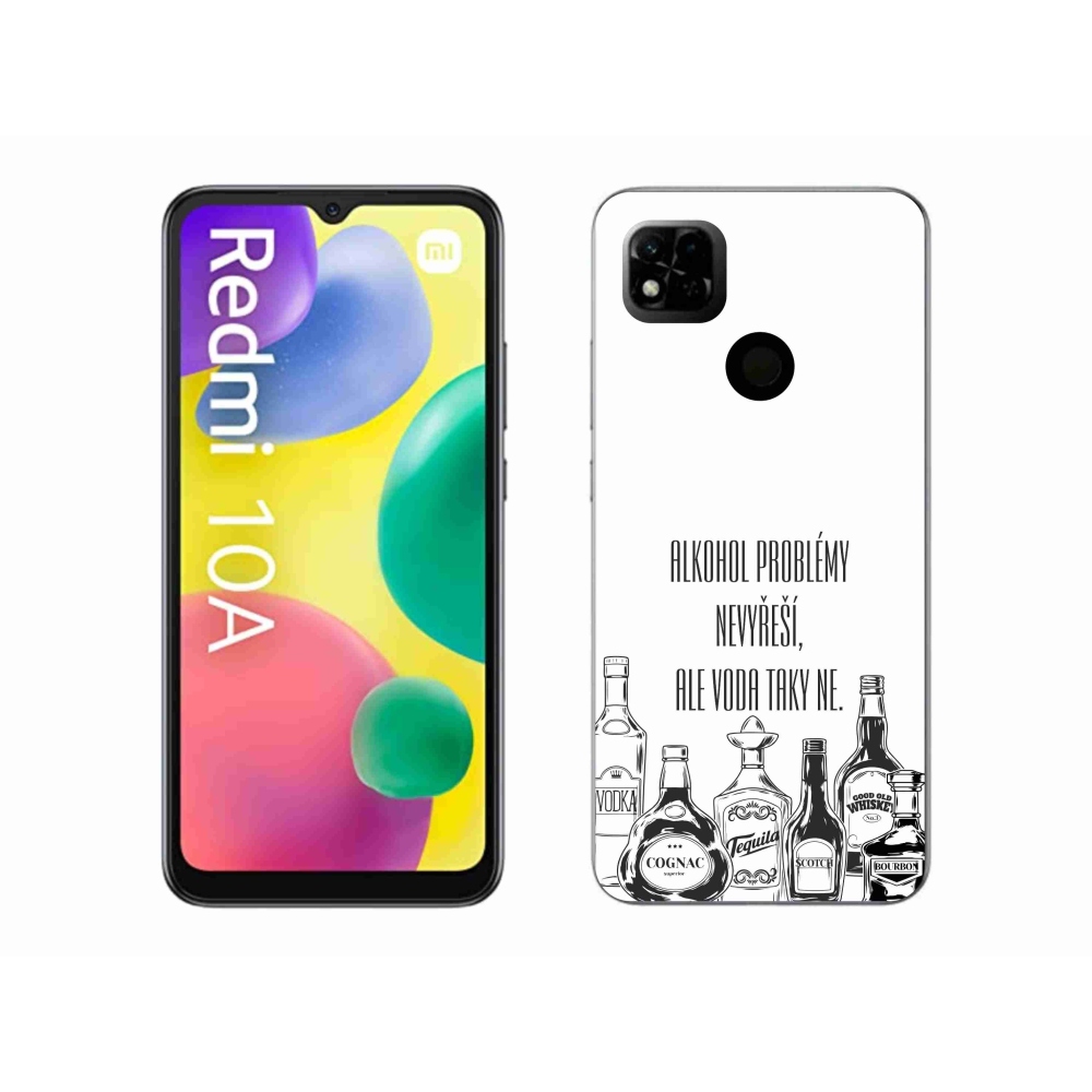 Gél borító mmCase a Xiaomi Redmi 10A számára - vicces szöveg fehér háttérrel