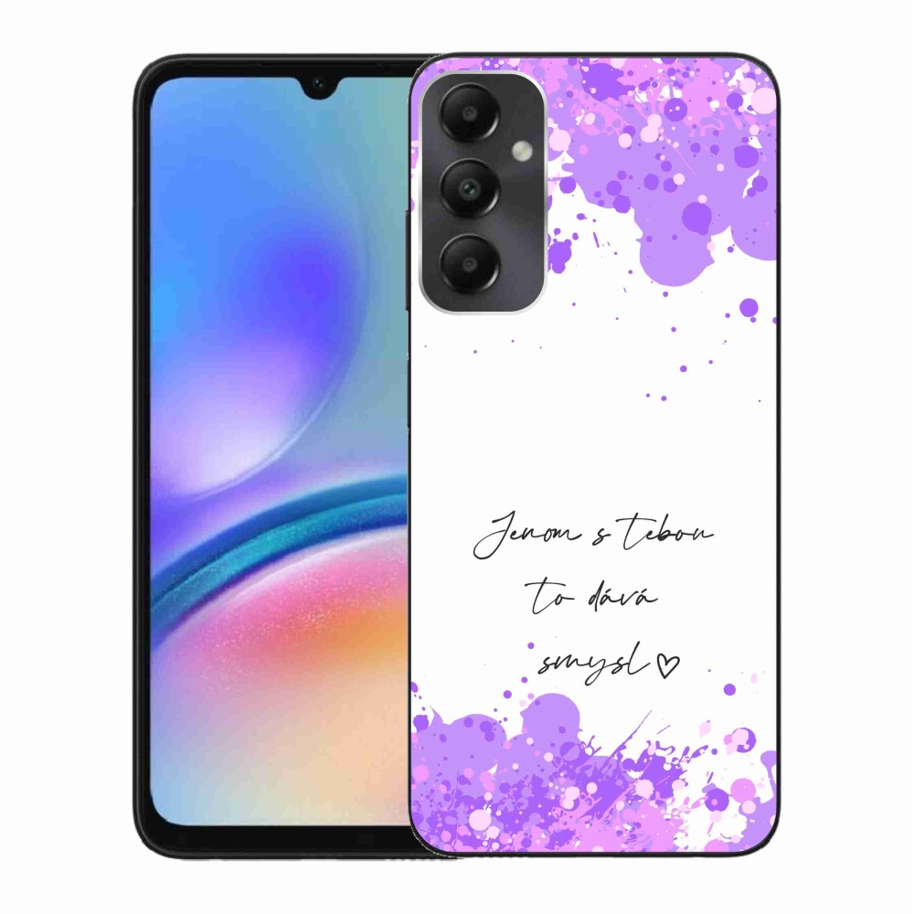 Gél borító mmCase Samsung Galaxy A05s készülékhez - szerelmes szöveg fehér háttérrel