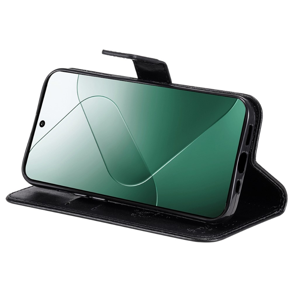 Fák könyv tok Xiaomi 14 - fekete