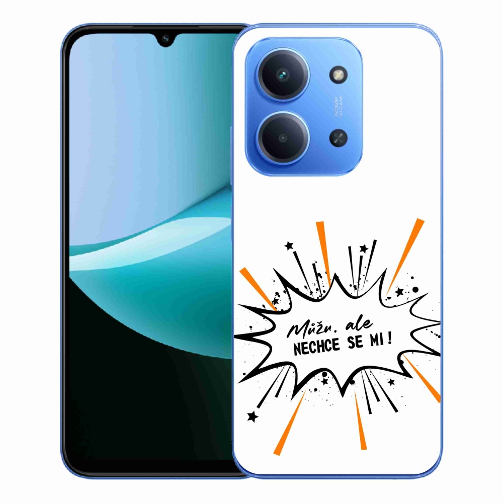 Gél borító mmCase a Xiaomi Redmi 15C 4G/5G (173mm) - vicces szöveg 11 fehér háttérrel