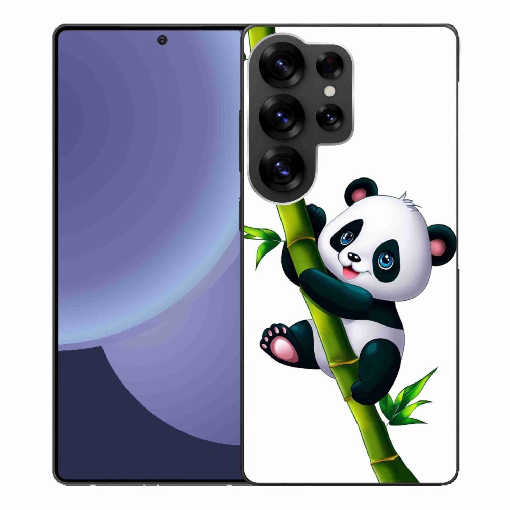 Gél borító mmCase Samsung Galaxy S25 Ultra - panda bambuszon - Samsung Galaxy S25 Ultra számára